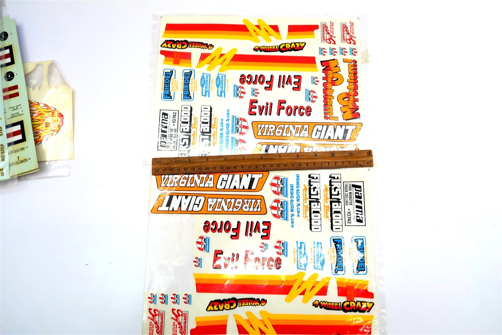 Huge Lot of R/C Airplane Decals Stickers Flames, Numbers, Stars, Etc hundreds!!