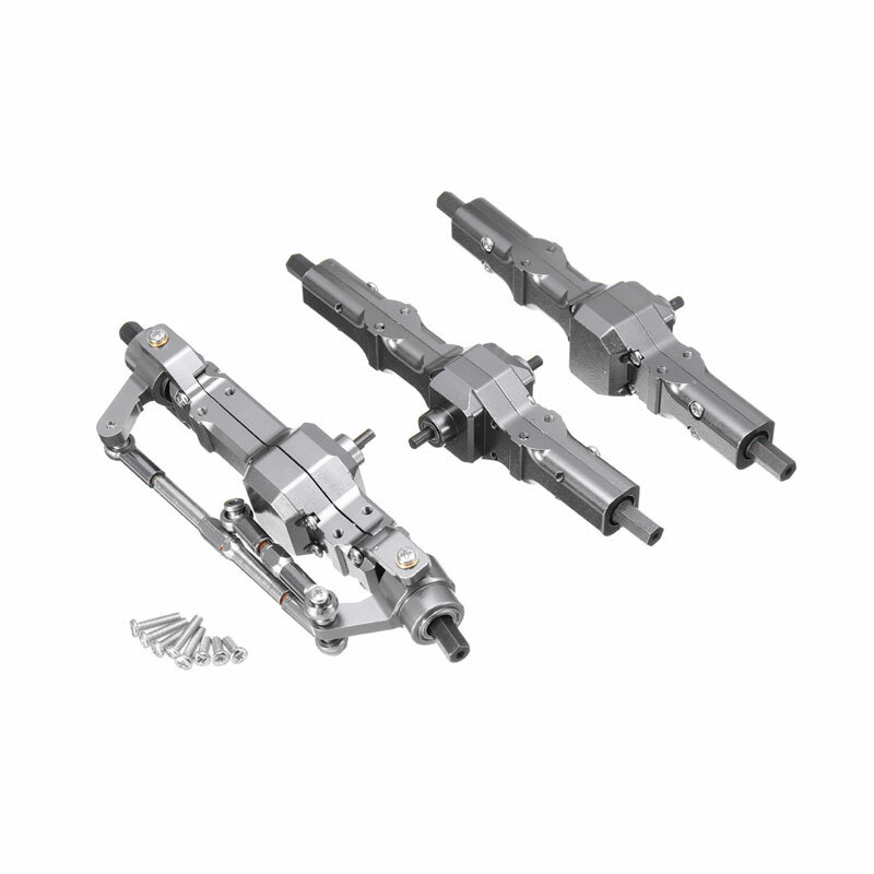 Upgrade Metal Front/Middle/Rear Bridge Axle Set WPL C14/C24 JJRC B14/B24 US SHIP