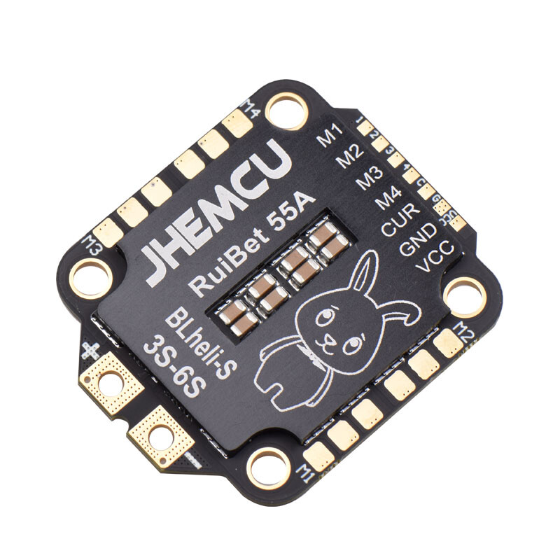 JHEMCU RuiBet 45A/55A BLHELI_S Dshot600 3-6S Brushless 4in1 ESC for RC FPV Drone