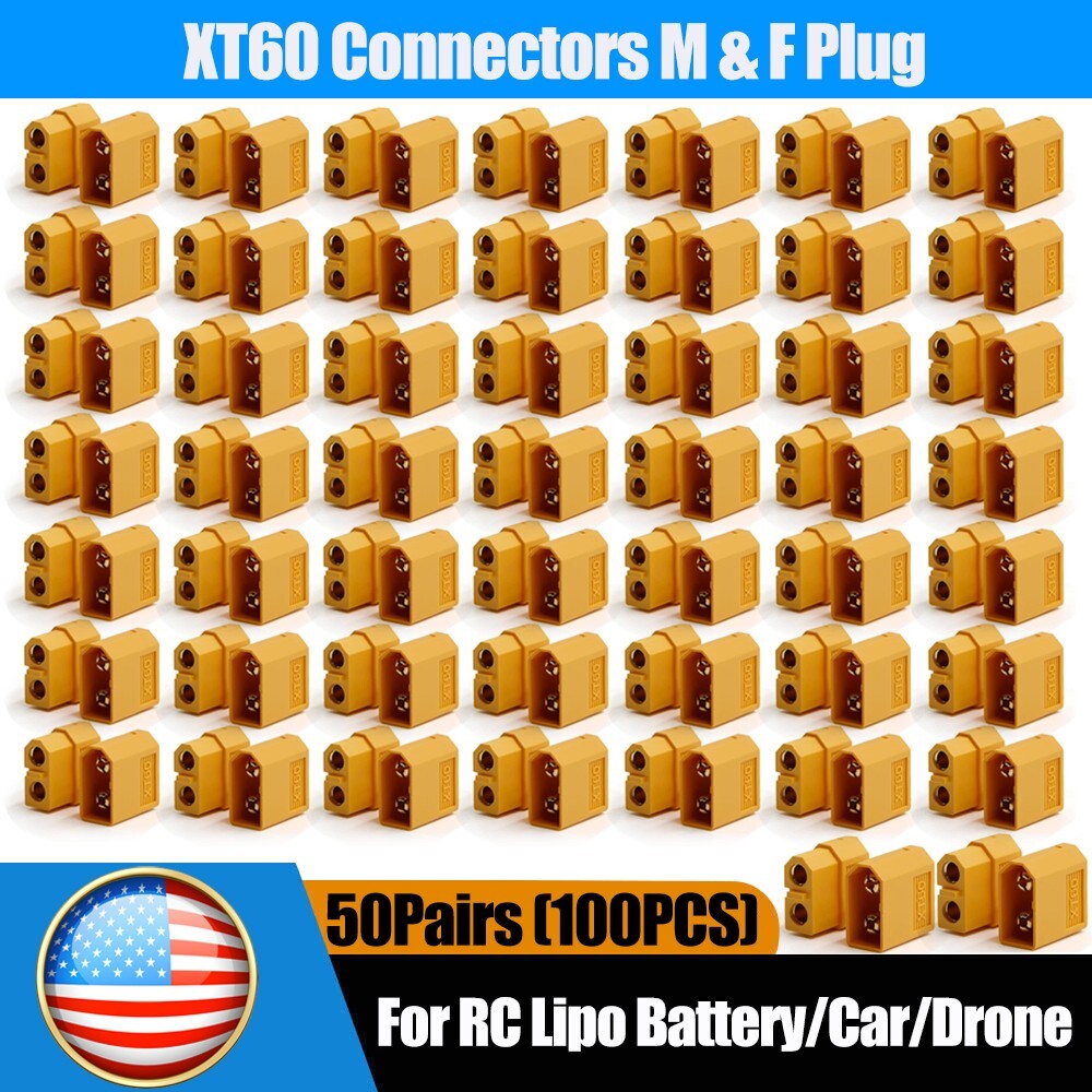 10Pcs – 100Pcs XT60 Male Female Bullet Connectors Plugs For RC Battery USA