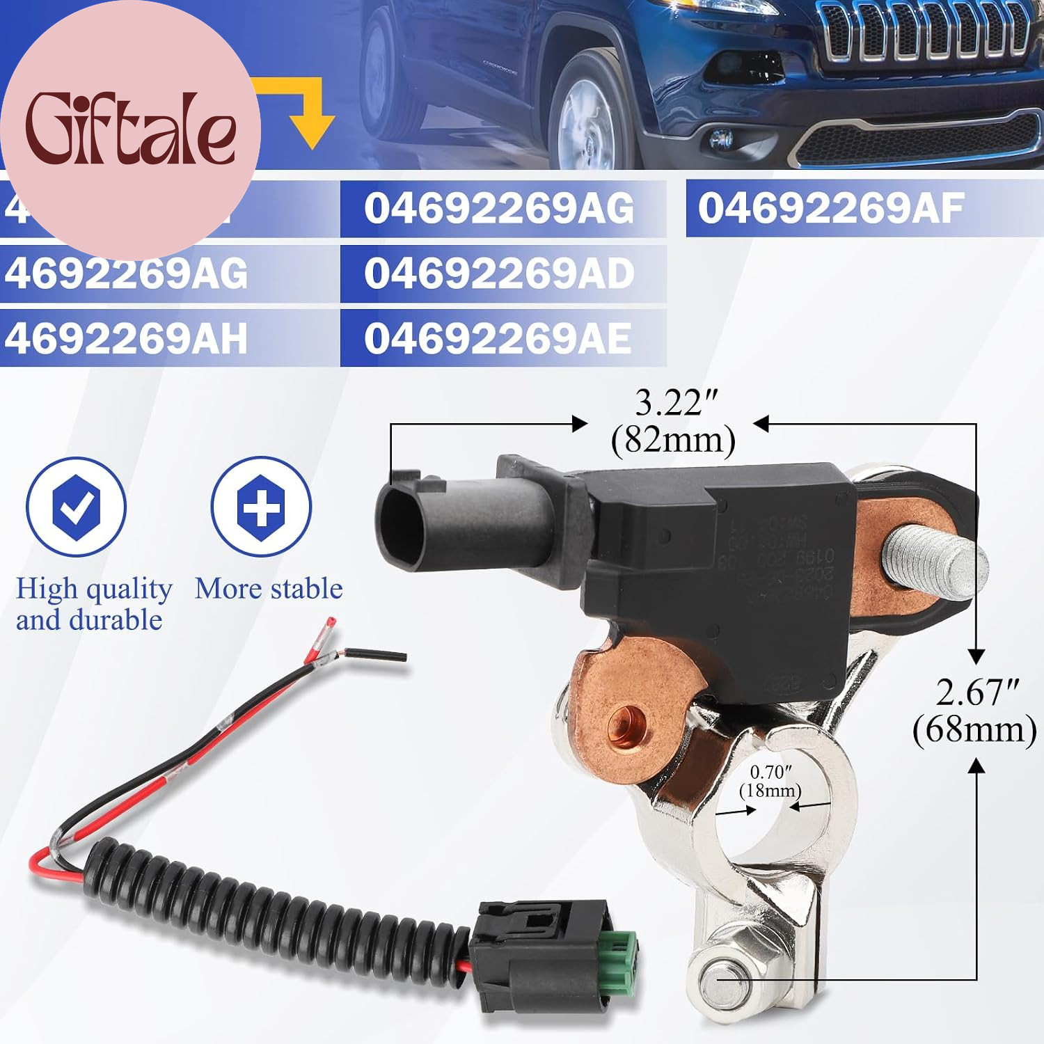 4692269AI Battery Current Temperature Sensor for 11-16 Chrysler 200 300/11-16 Je