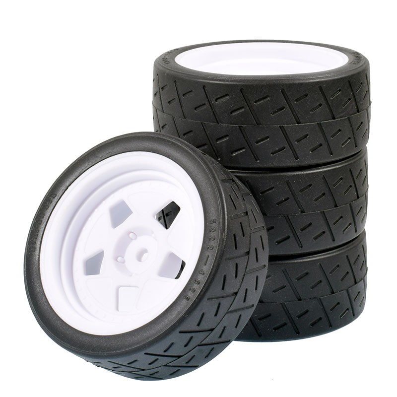 1/10 Onroad Touring Rc Car Wheels & Rubber Tires Set for Tamiya HSP HPI MST FW06