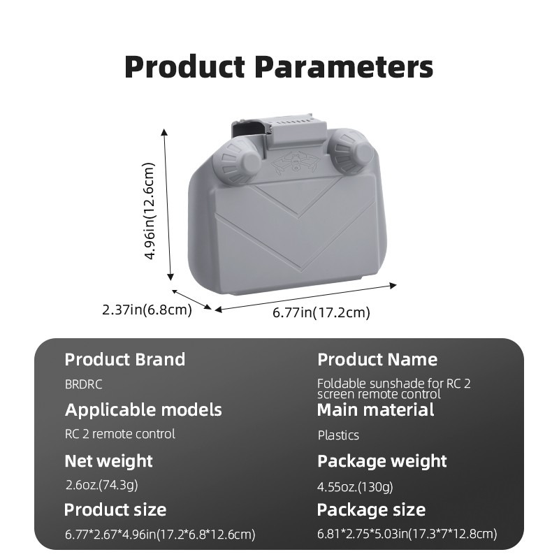 For DJI MINI 4 PRO Drone RC 2 Air 3 Remote Control Sun Hood Sunshade Cover US