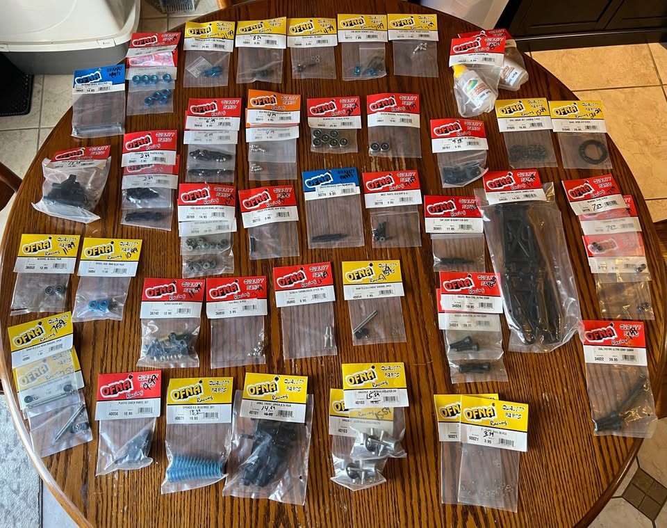 OFNA Racing 50 Piece Parts Lot All still in package.
