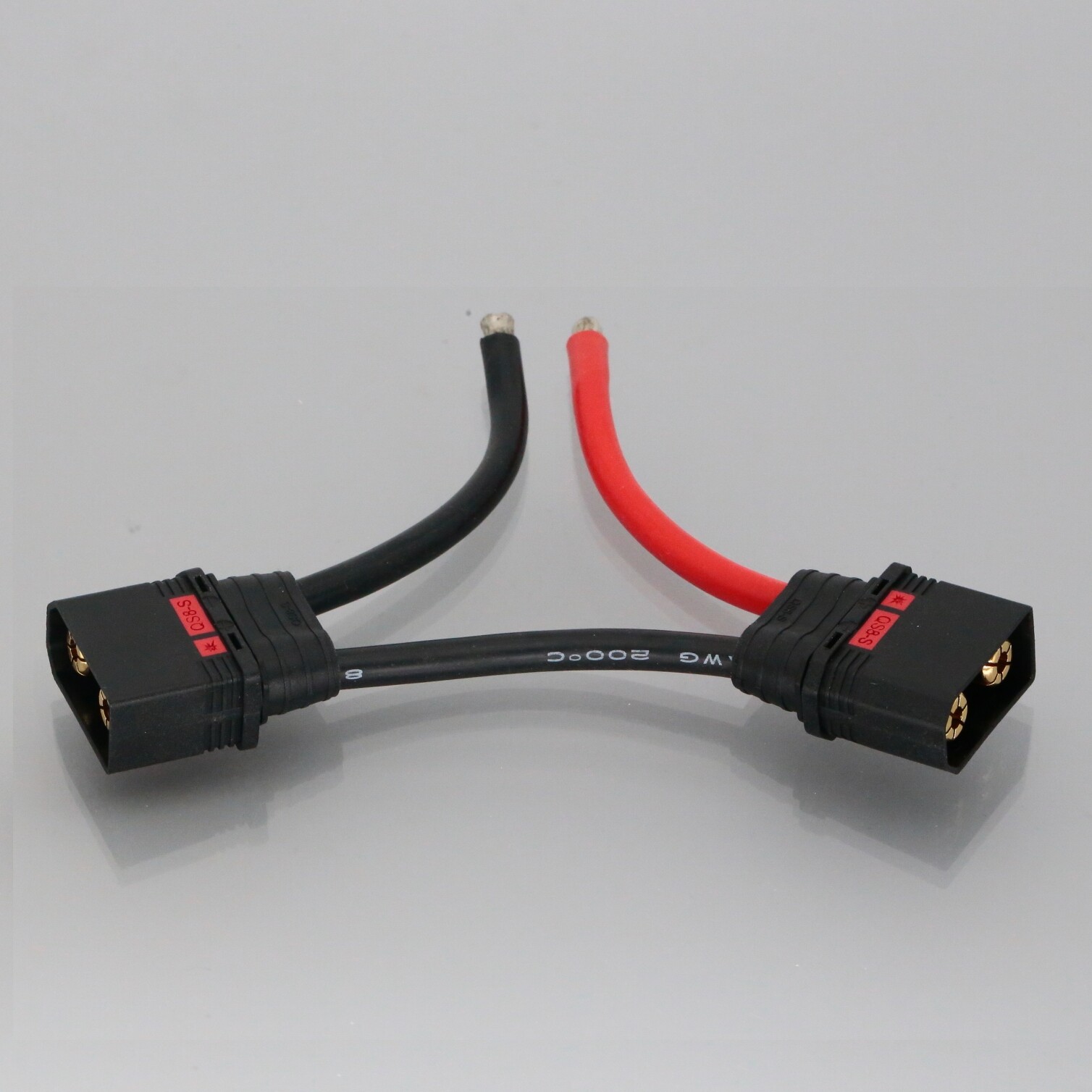 RC Series Harness Wire DIY Tinned End to Dual QS8-S Male Battery Cable 8AWG 10cm