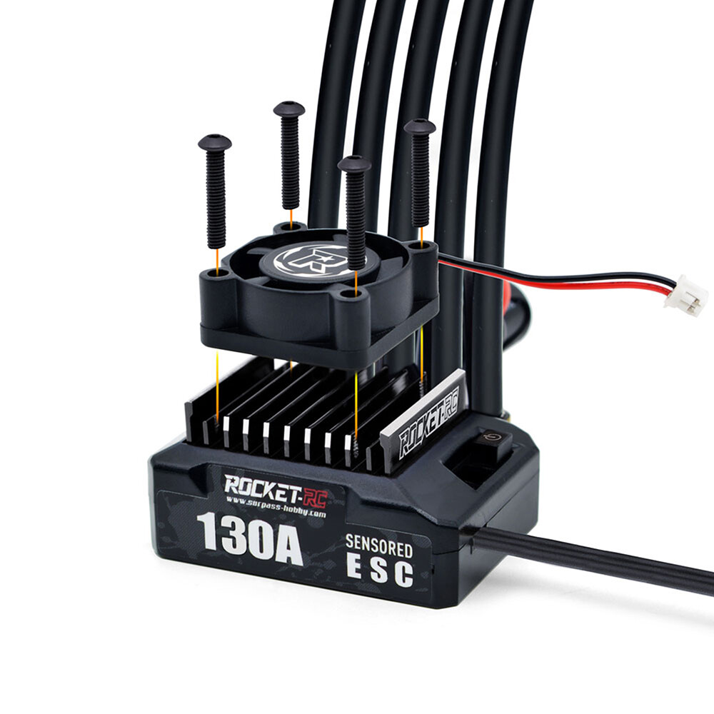 New ROCKET-RC 130A Brushless ESC Program Card for 1/10 RV Car 380/390/540 Motor
