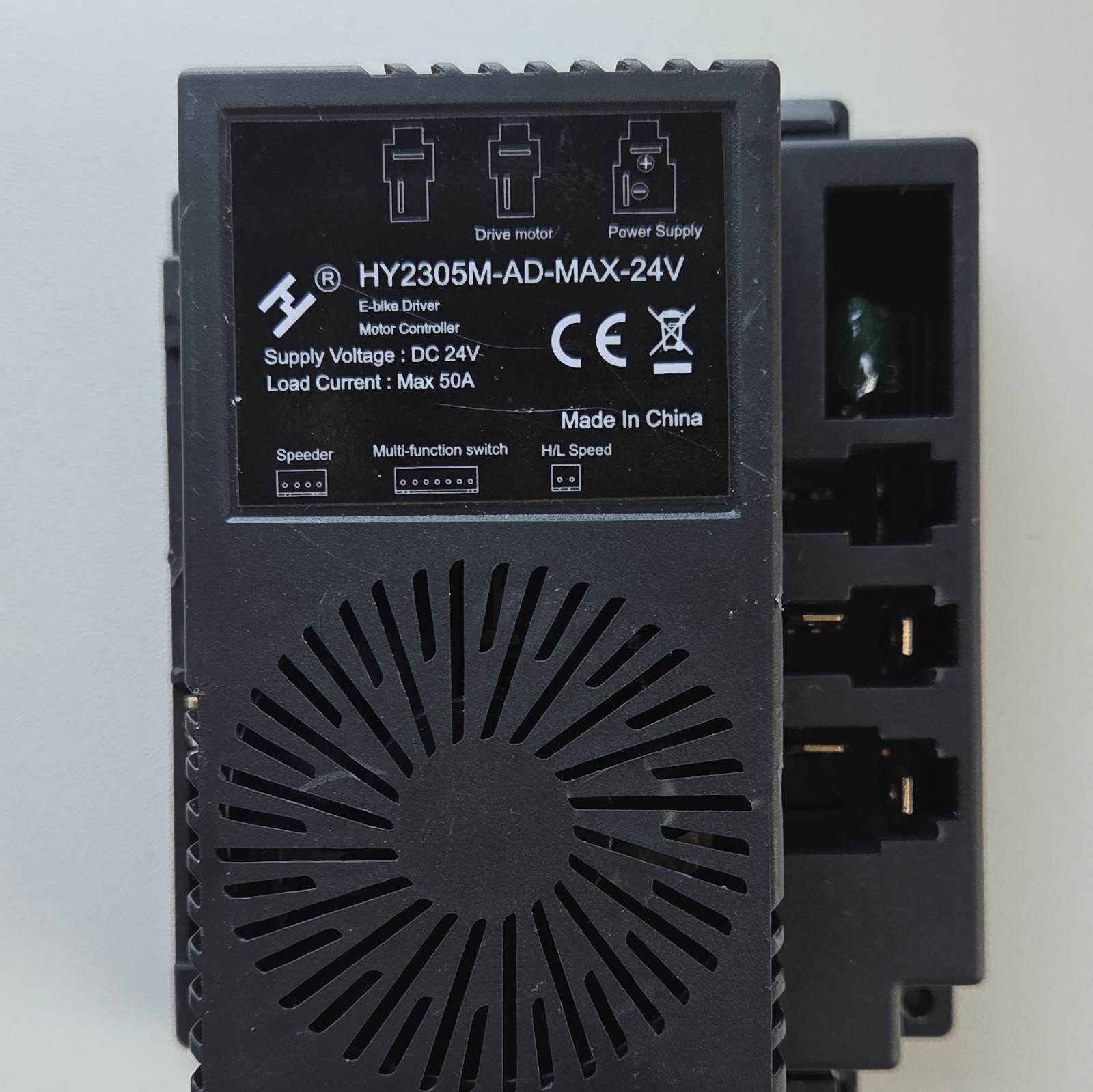 HY2305M-AD-MAX-24V 24V 50A Electric E-Bike Motor Controller Driver Black