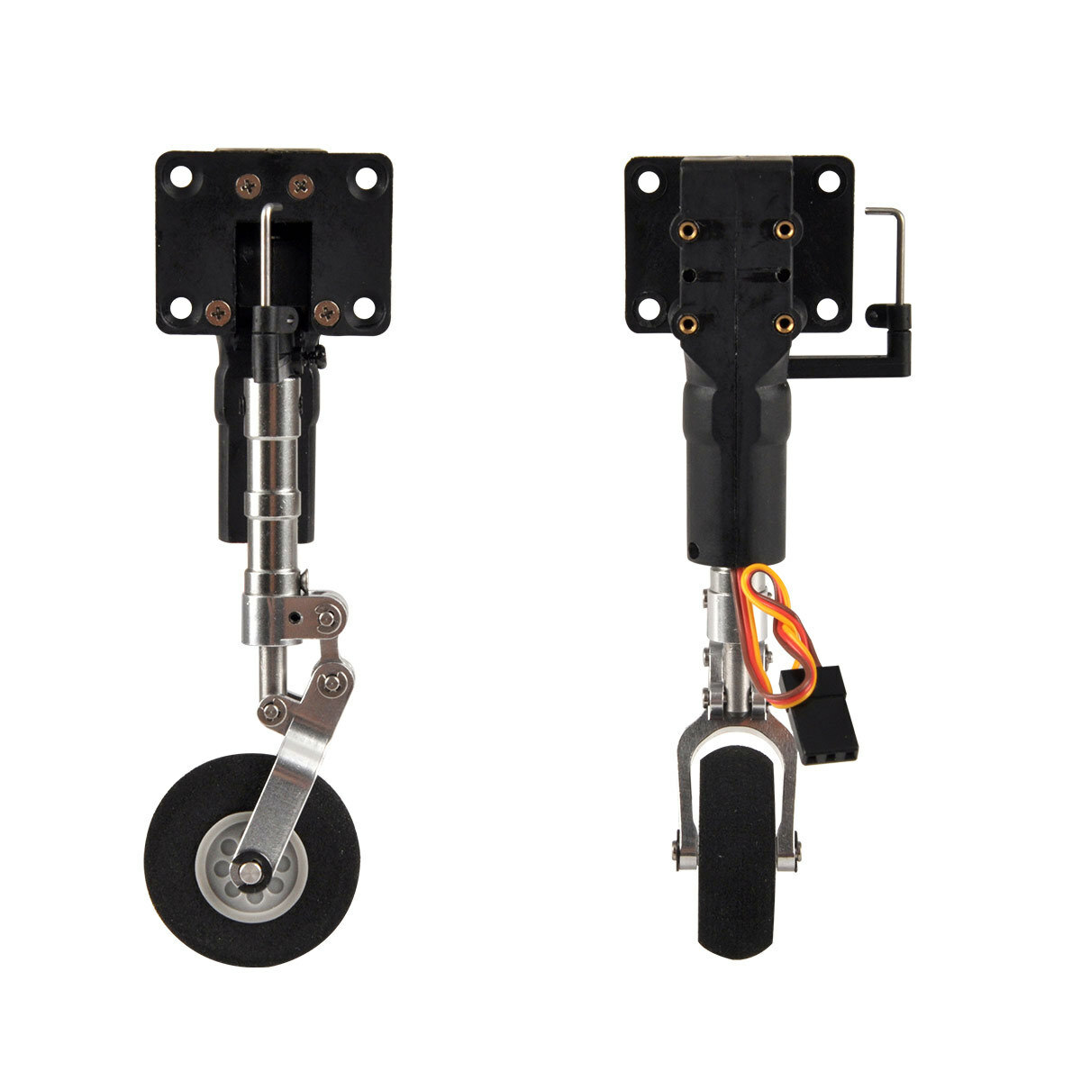 1Set Retractable Landing Gear W/ Wheels for 3KG RC Fixed-wing Airplane Model