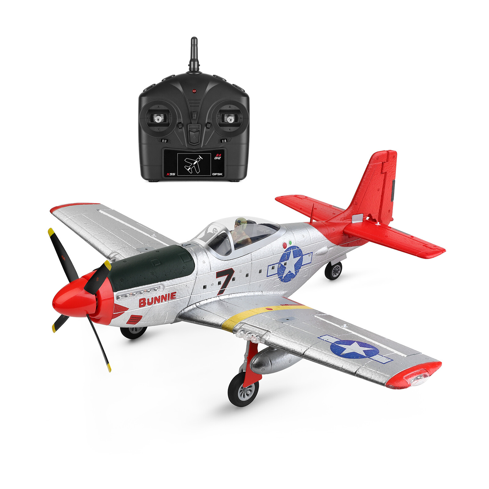 WLtoys XK A280 RC P51 Fighter 4CH Airplane 3D/6G Fixed Wing Brushless Toy E4