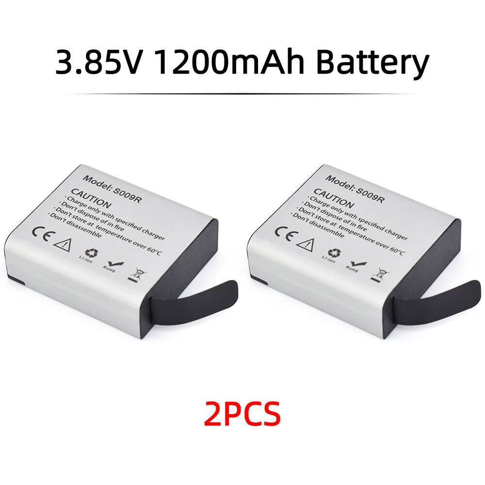 3.85V 1200mAh Li-ion Battery 2in1 Battery Charger For Hawkeye Firefly 8S Camera