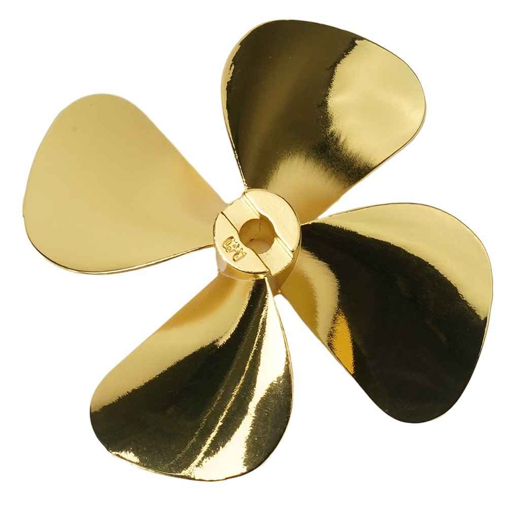 RC Boat Model55/60mm Metal Propeller 4-Blades4mm Shaft Prop For Marine ROV Alloy