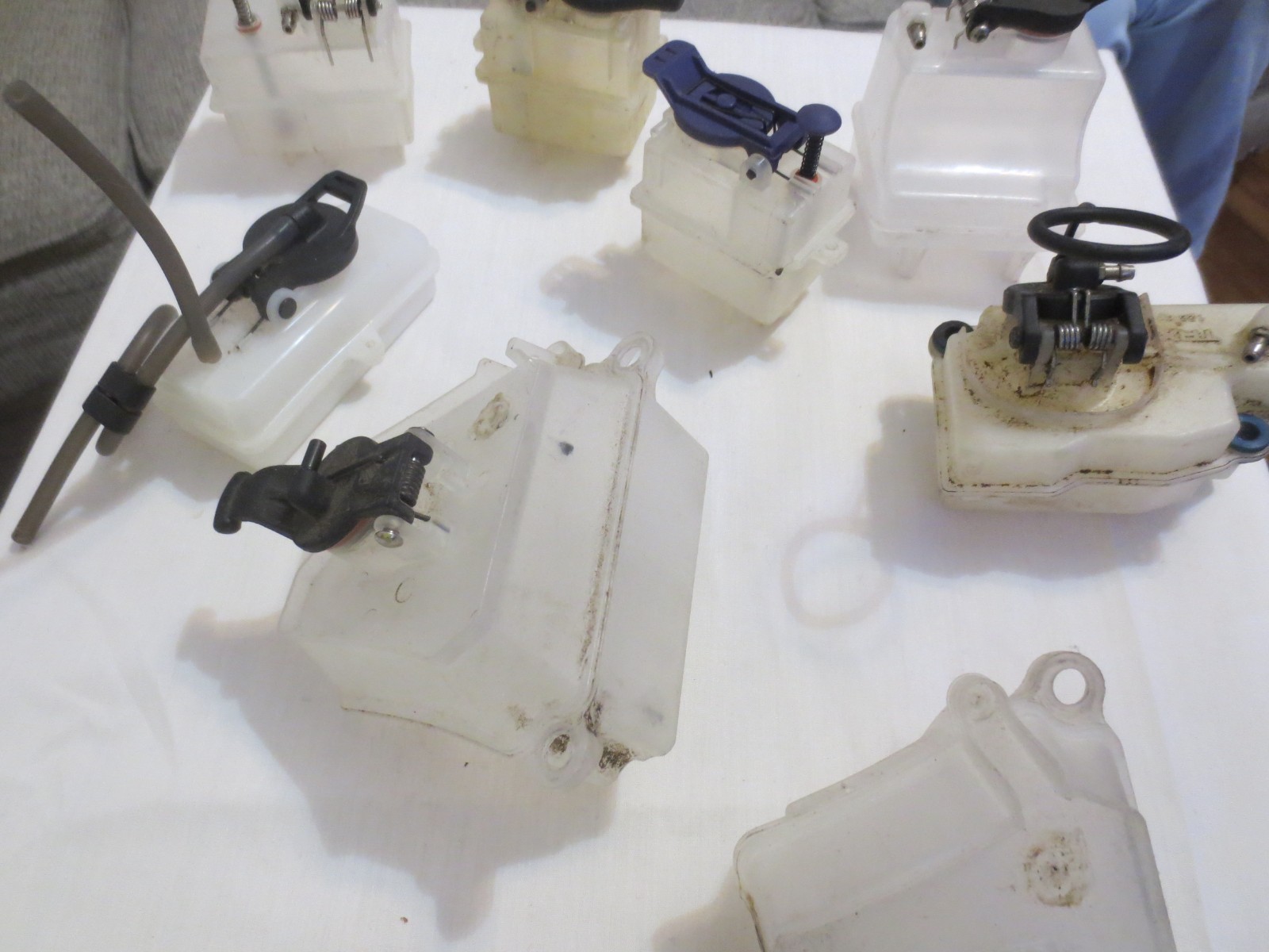 lot of Vintage RC model Cars/Airplane/Boat Plastic Fuel Tanks I have no Idea ?