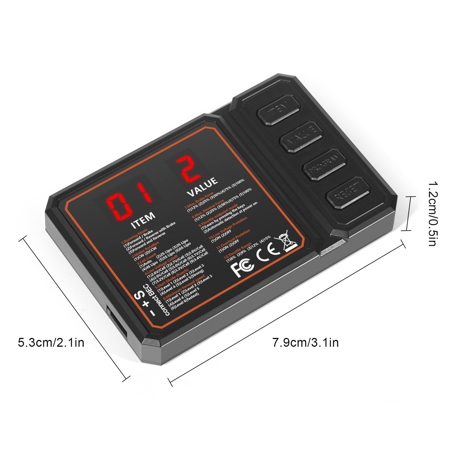 WSDT-60A Waterproof Brushless ESC Accessory For 1/10 RC Car For Beginner Players