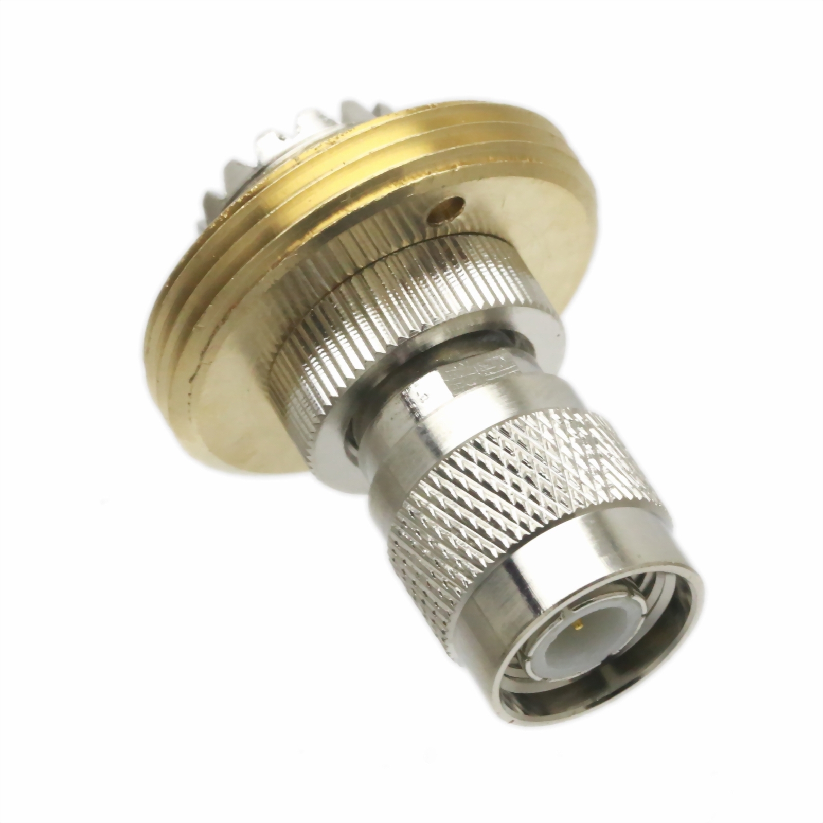 NMO Mount connector 5/8″ hole to TNC male adapter UHF/VHF Antenna Ham Radio moto