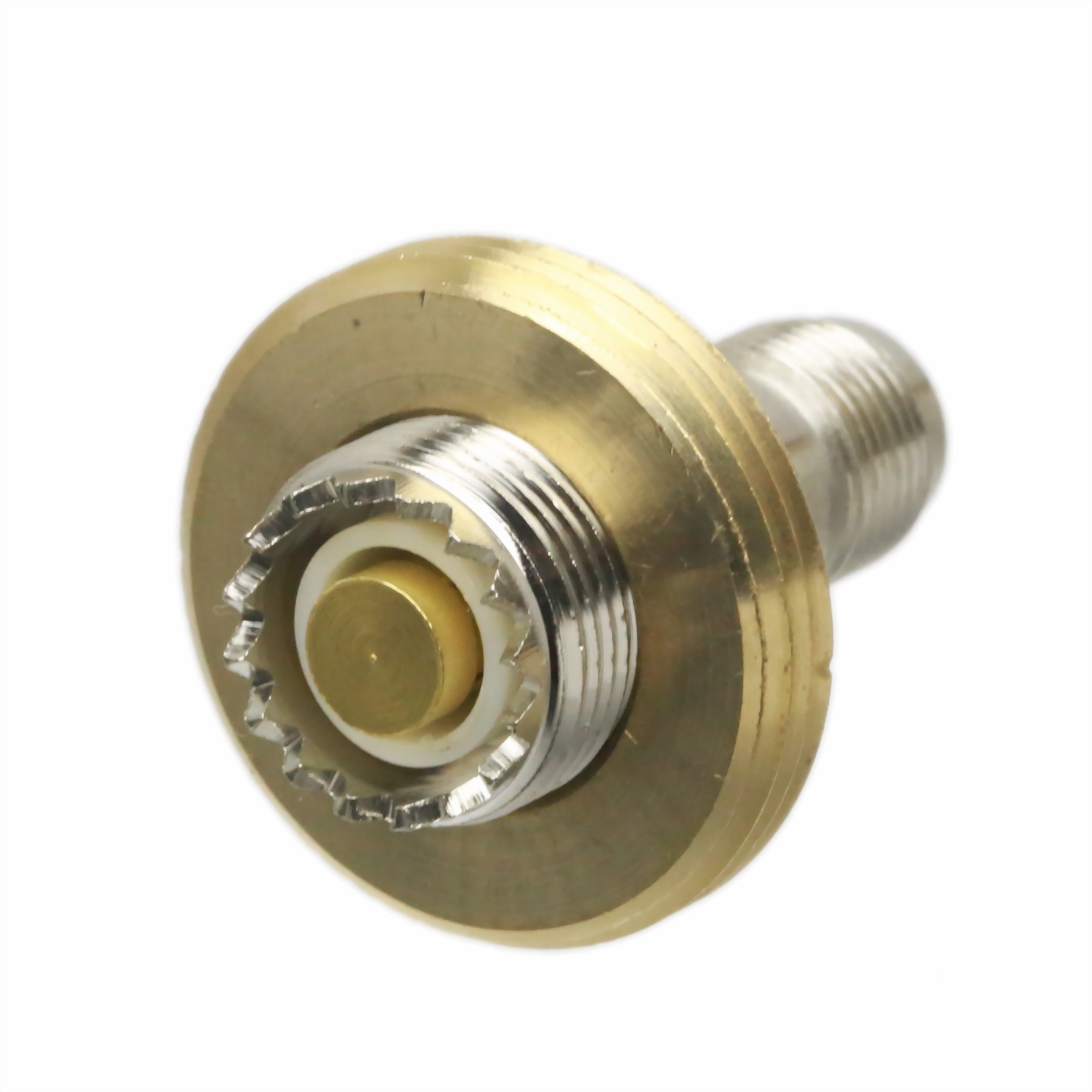 NMO Mount connector 5/8″ hole to TNC female adapter UHF/VHF Antenna Ham Radio