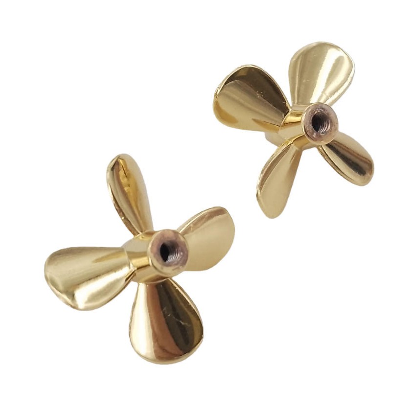2x 4-Blades Metal Propeller 3mm M3 26mm Submerged Prop for 1/200 RC Boat Marine