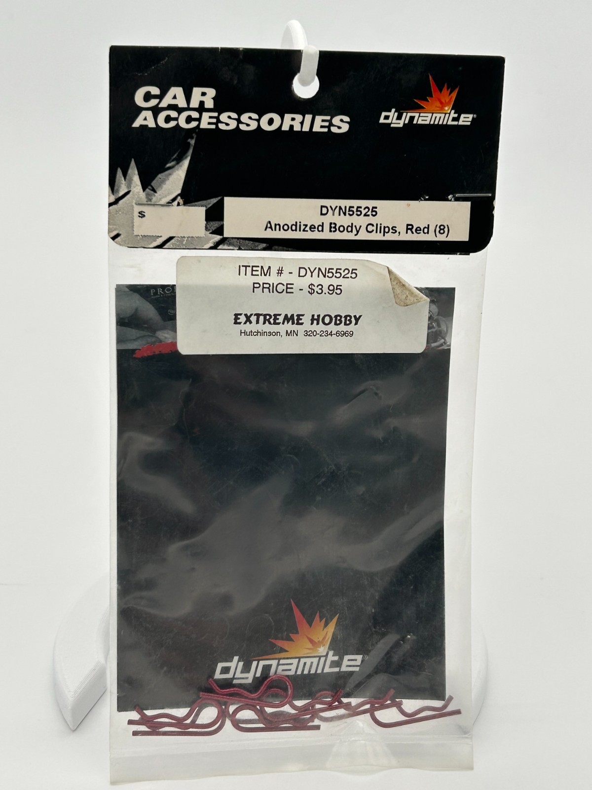 DYNAMITE – ANODIZED BODY CLIPS, RED (8) – CAR ACCESSORIES – #DYN5525 – NOS – NIP
