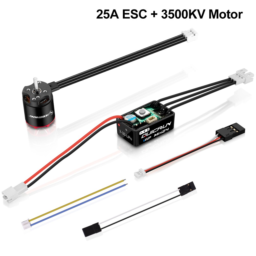 HOBBYWING QUICRUN WP-MINI24 25A ESC 1621SL 3500KV Motor For 1/24 Crawler Car