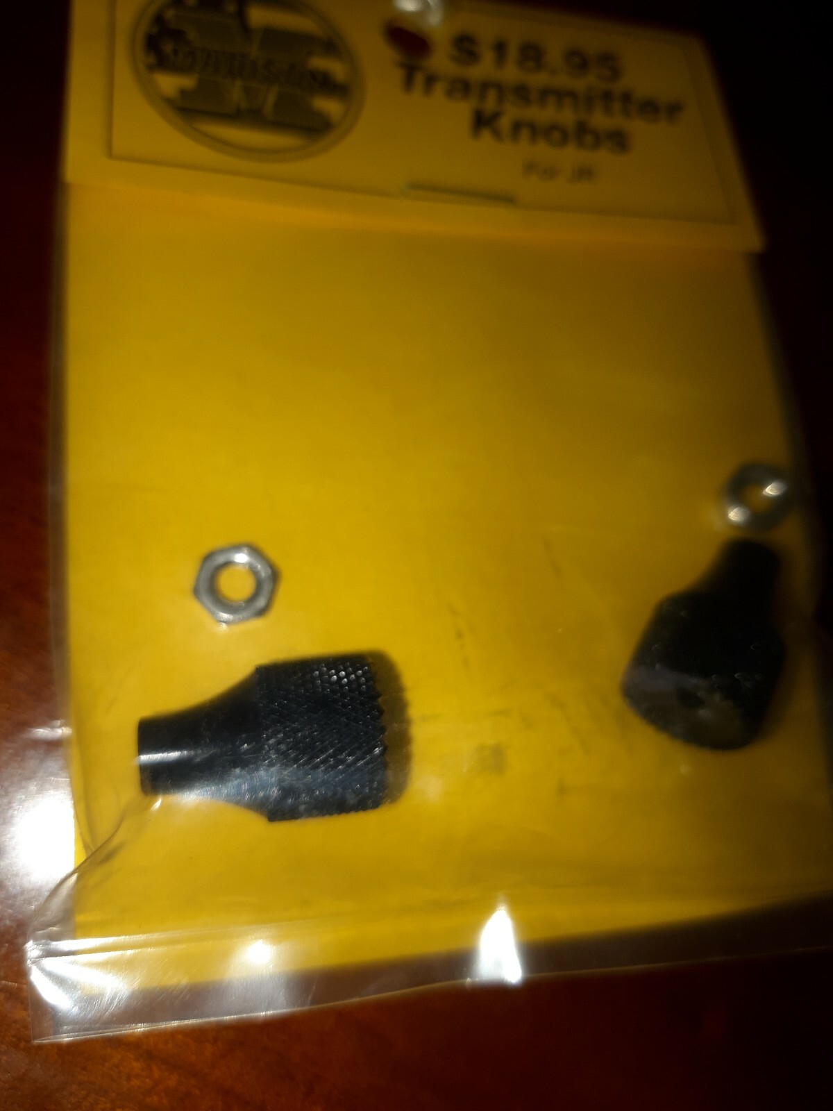 NEW!! BLACK FINGER FLYER TRANSMITTER KNOBS FOR JR. BY MADISON COMPONENTS NIB