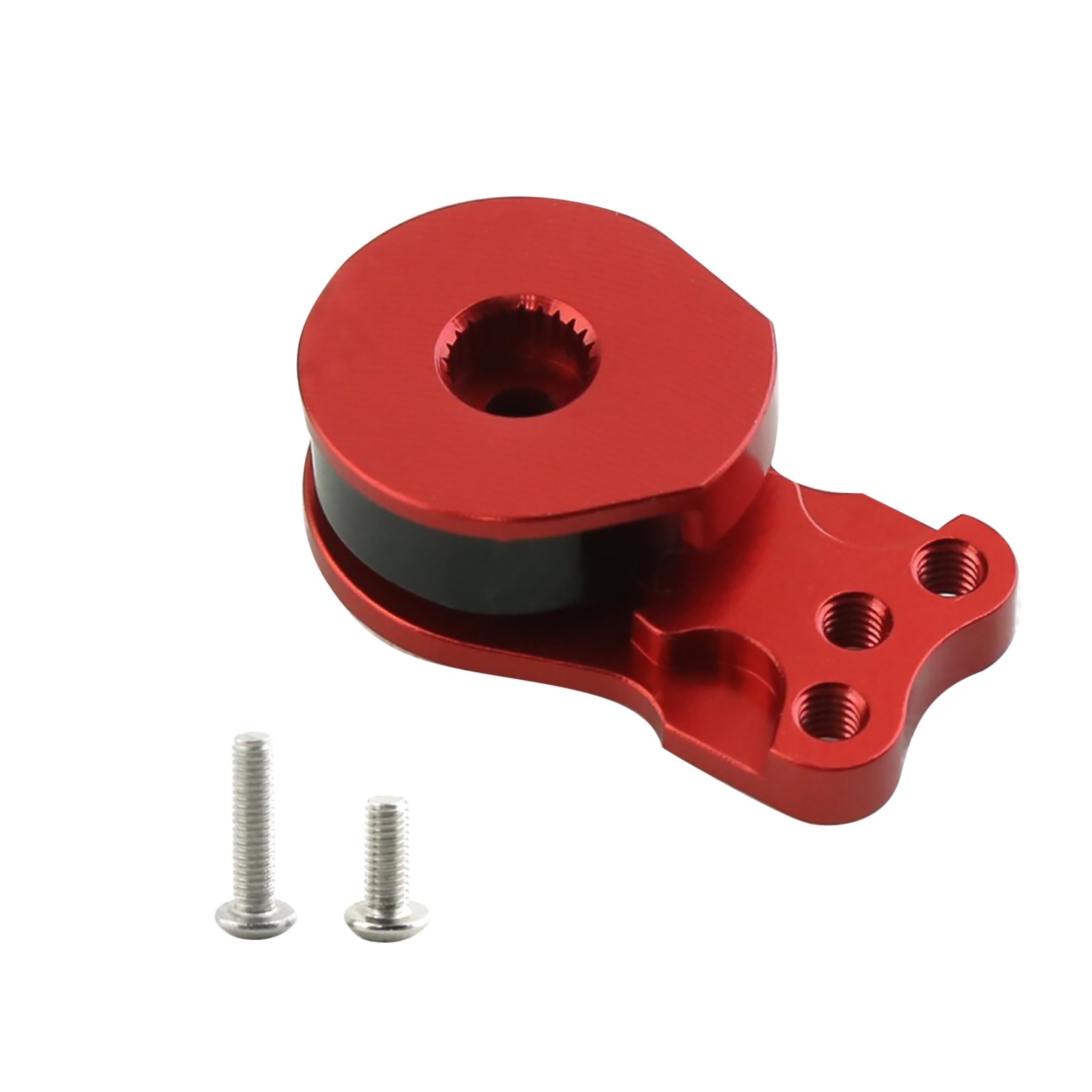 Red 25T CNC Aluminum Steering Servo Swing Arm Horn for 1/8 1/10 RC Crawler Car t