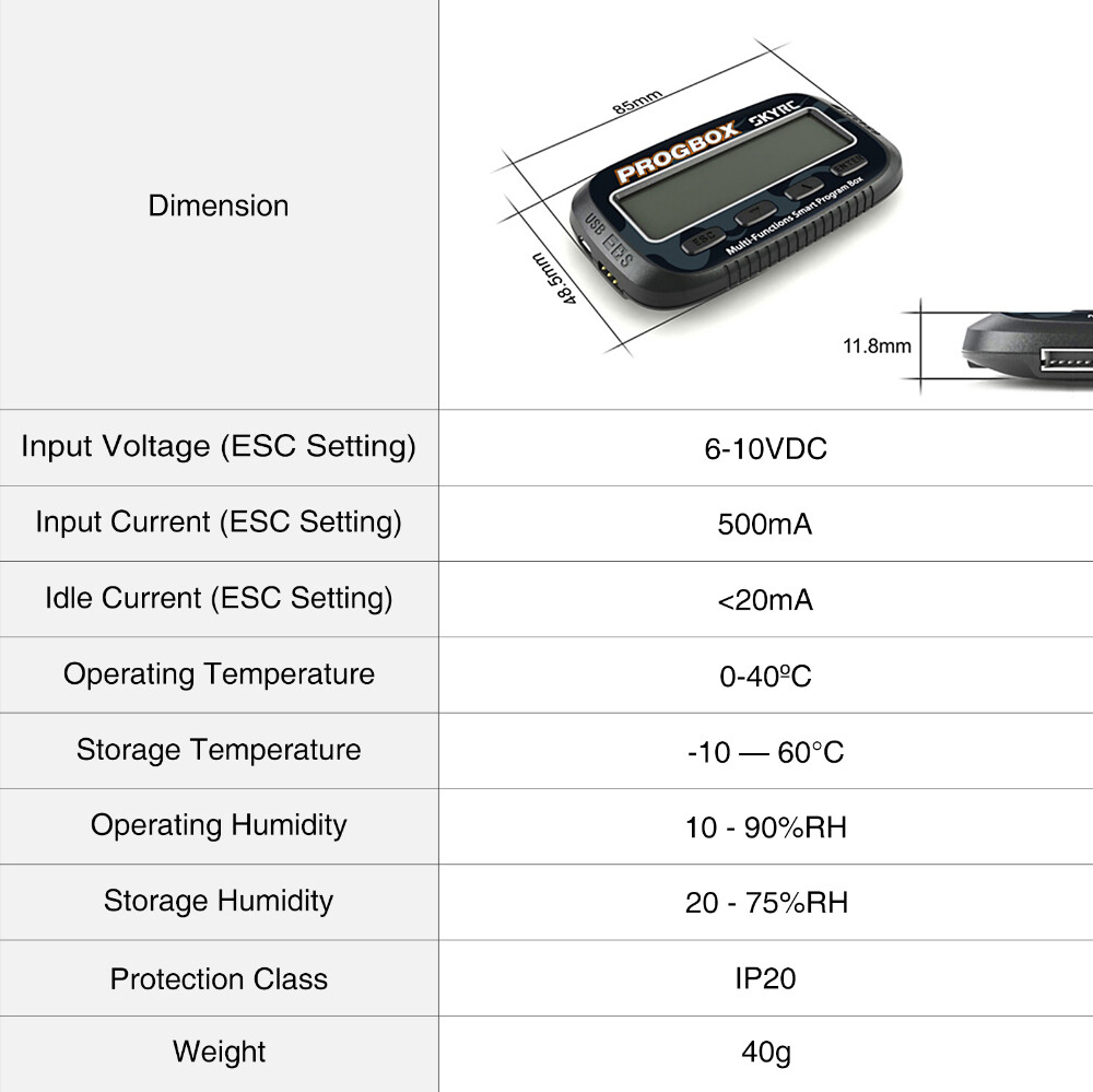 SKYRC PROGBOX Six-in-one Multi-Functions Smart Program Box for RC ESC Test