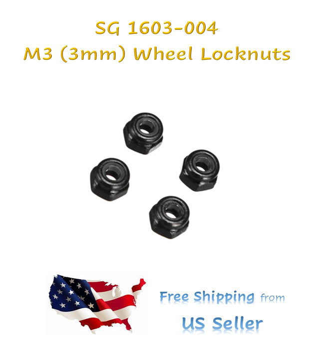 SG 1603 1604 UDIRC 1601 RC 3mm (M3) Wheel Locknuts 1603 004 Ships FREE From US