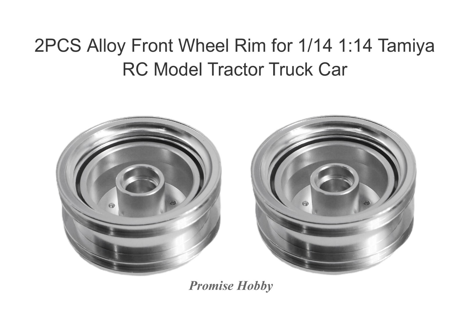 Aluminum Front / Rear Wheel Rim / Set For 1/14 Tamiya RC Model Tractor Truck Car