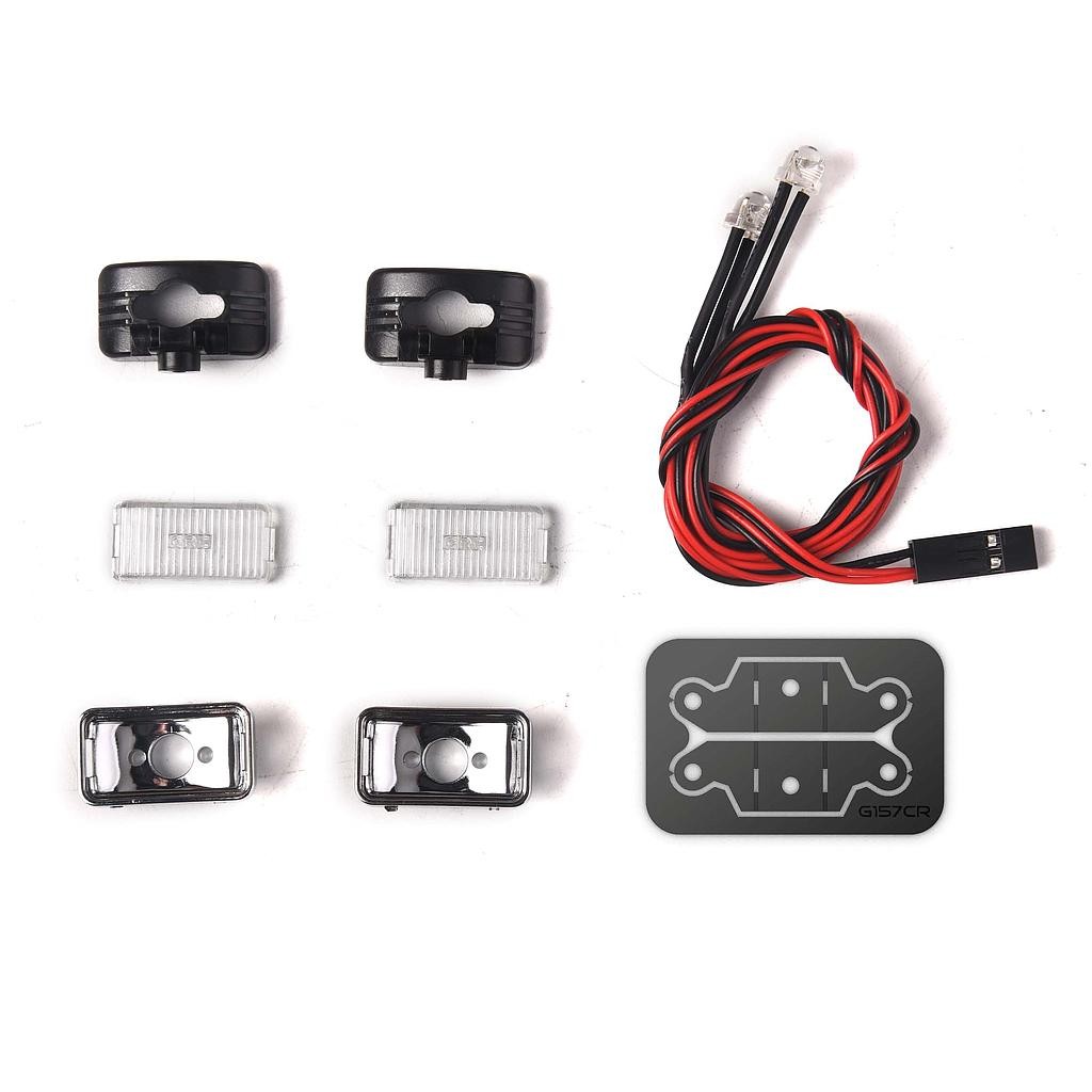 GRC 20mm Rectangular Spotlight Retro Searchlight Headlight Bumper Light B 1/10