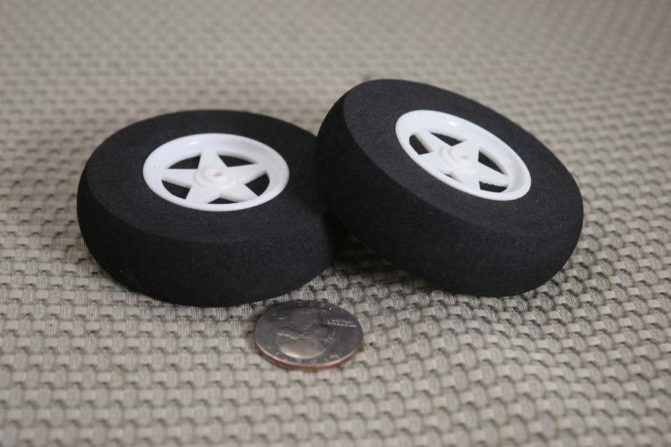 (2) 2 3/8″ FOAM SPOKE WHEELS TIRE FOR RC AIRPLANE NEW US SELLER