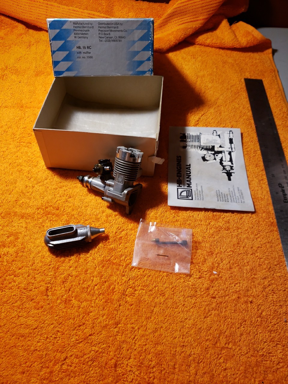 HB Engine – HB 15 RC – rc motor cat no. 1500. Made in Germany – New