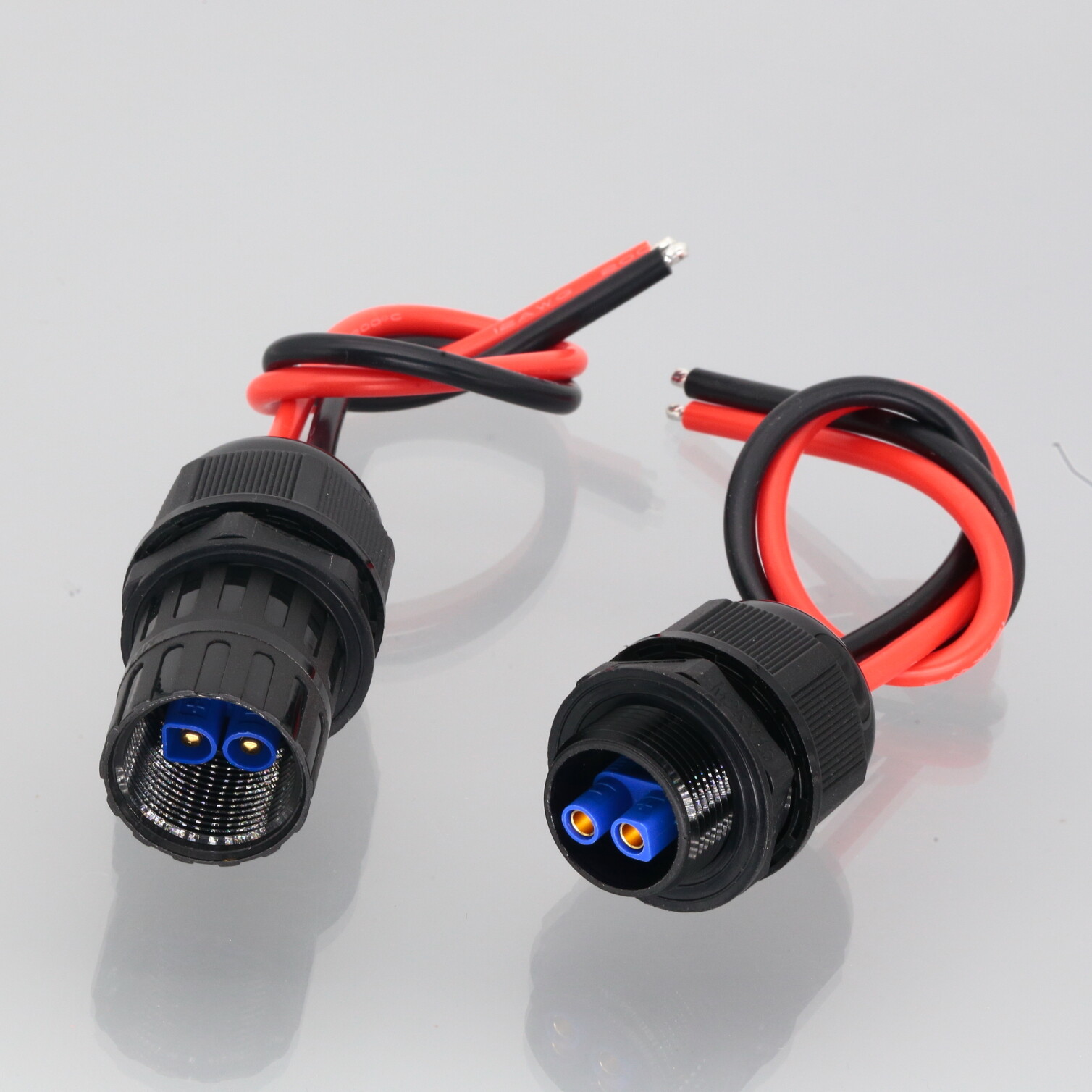 DIY EC3 Male to Female M25 Threaded IP68 Waterproof Connector 12awg 1+1FT Wire