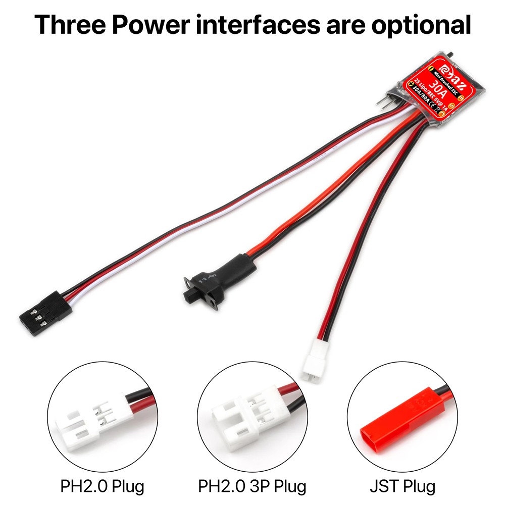 9IMOD RC Brushed ESC 30A MINI Speed Controller for 1/18 1/24 1/32 RC Car/RC Boat