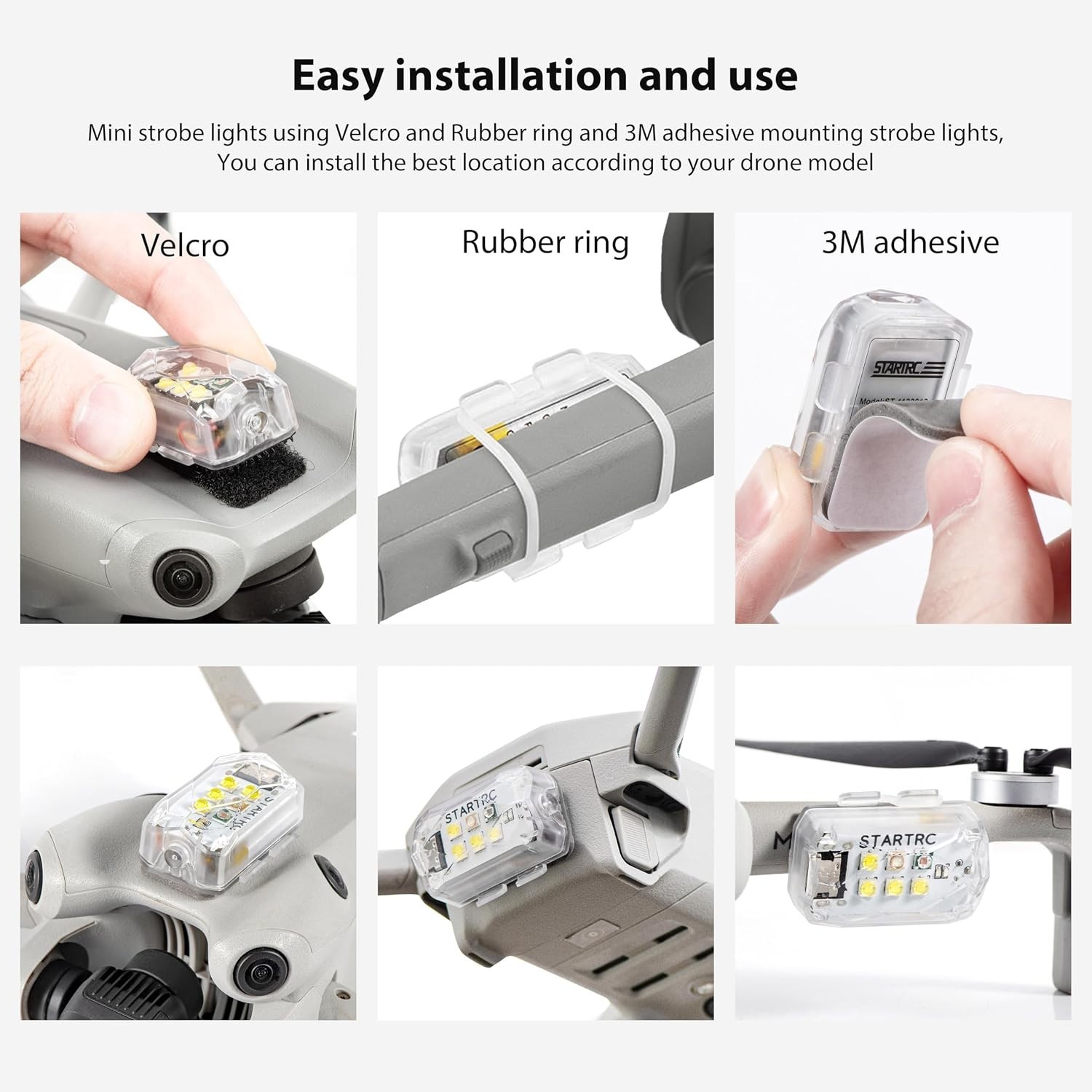 Anti-Collision Drone Strobe Lights – Rechargeable, Long Battery Life, 120 Lumens