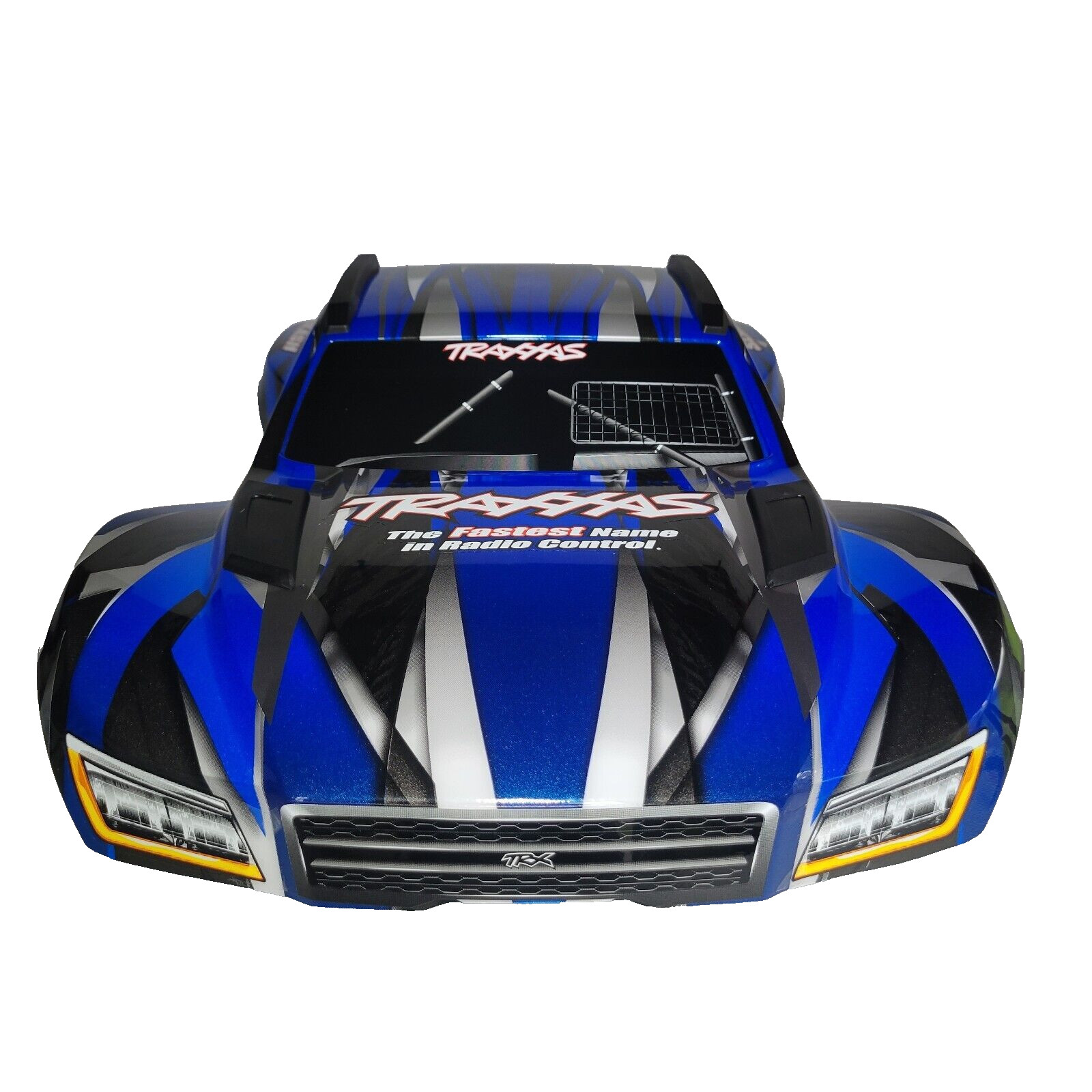 Fits Traxxas Maxx Slash Body Blue Black Clipless Factory Painted Decals 10211