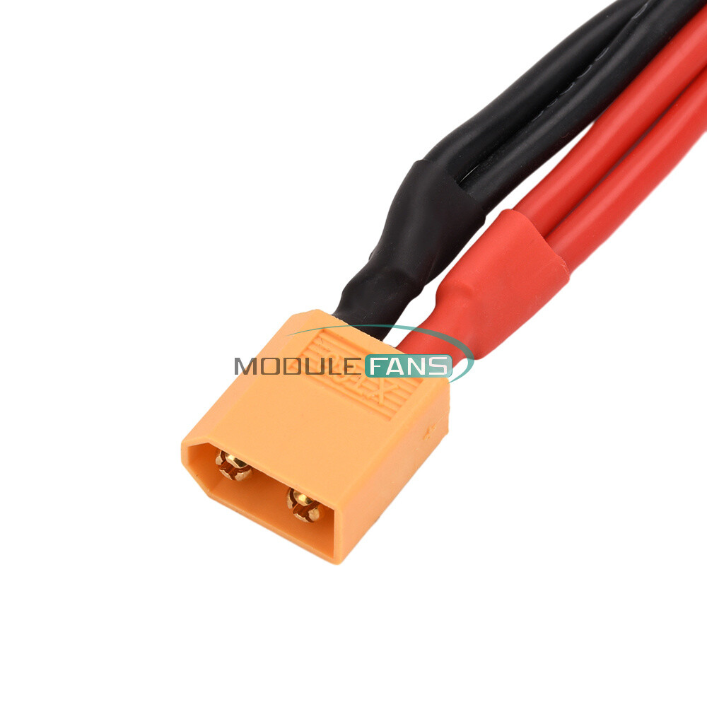 XT60 Male/Female Cable Parallel Battery Connector 4AWG Silicone Wire Y Splitter-