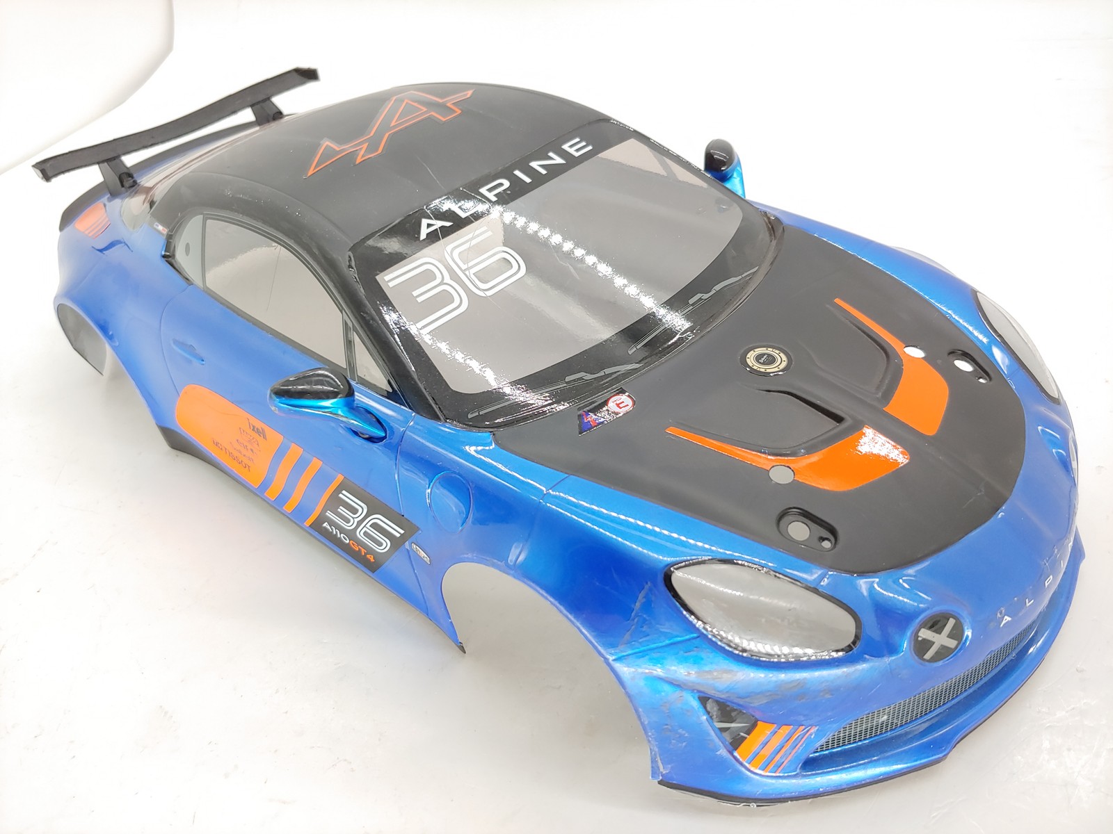Kyosho EP Fazer Mk2 Alpine GT4 1/10 Touring Car Rally Car Body Blue Orange Used