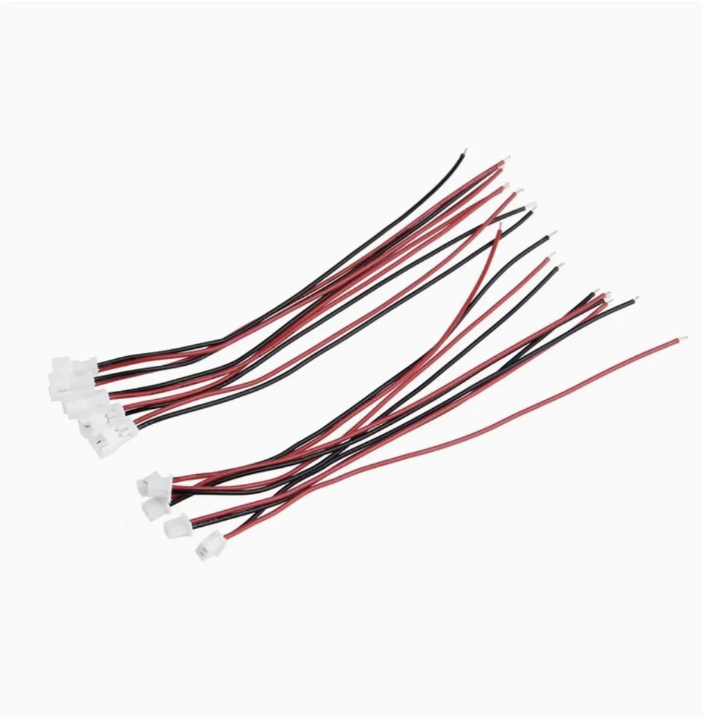 20Pair Micro JST PH 1.25 2 PIN Male Female Plug Connector with Wire Cables 100Mm