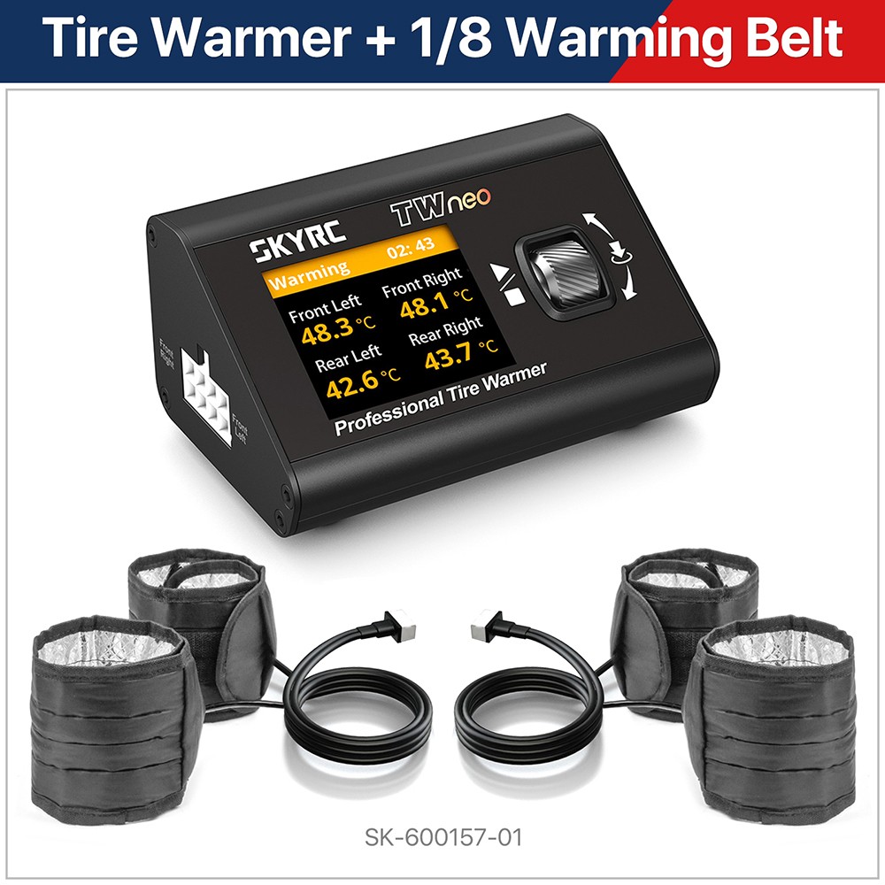 SkyRC TWneo RC Tire Warmer Heater 20–80℃ APP Control for 1/8 1/10 RC Car Tires