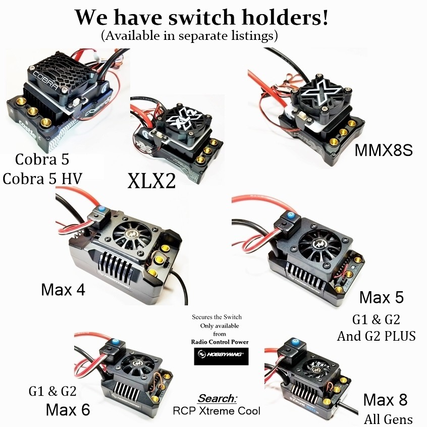 RCP Xtreme Cool ESC Max 5 G1, G2, or G2 Plus 40mm Fan Kits You Supply the Fan