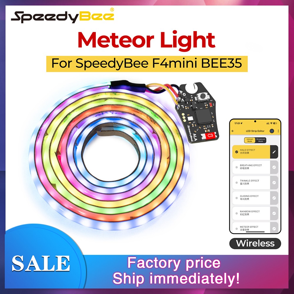 SpeedyBee Wireless Meteor LED Strip Lights Supports with BOOT Flight Controller