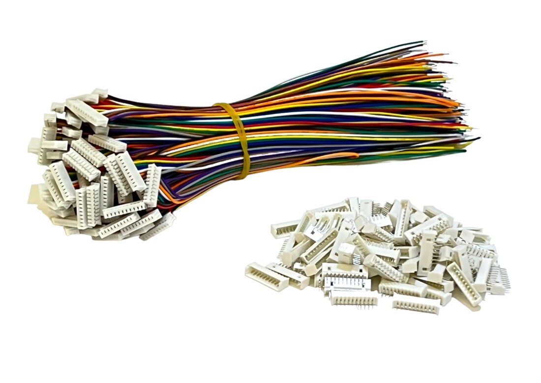 10Pin 1.25mm mini connector housing 15cm wire fr RC Toy Receiver PCB Board 15set