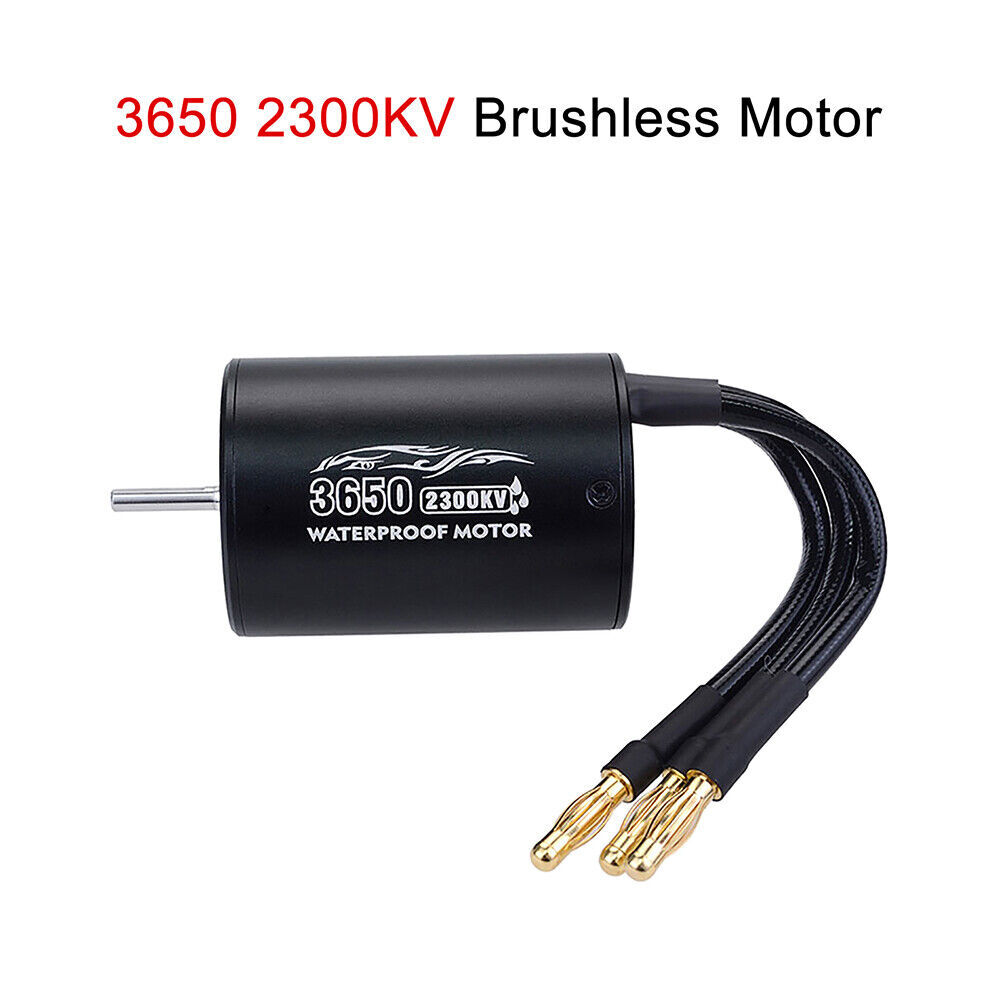 3650 Waterproof 2300/3100/3900KV Brushless Motor 60A ESC Combo for 1/10 RC Car