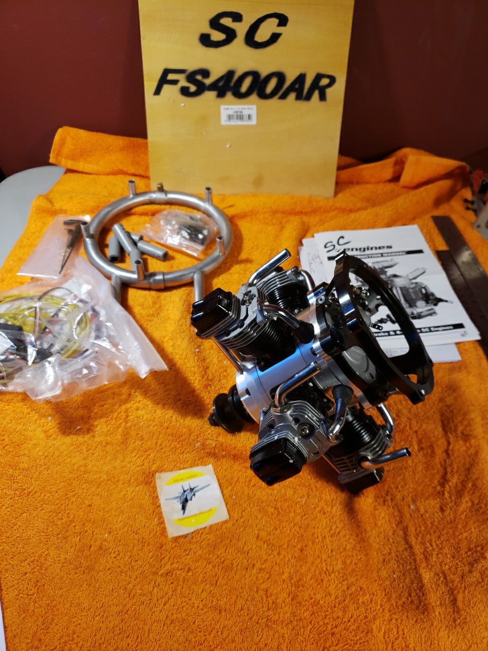 SC Engine – SC FS400AR – 5 Cylinder 64cc Size 4 Cycle RC motor – New – KIK25
