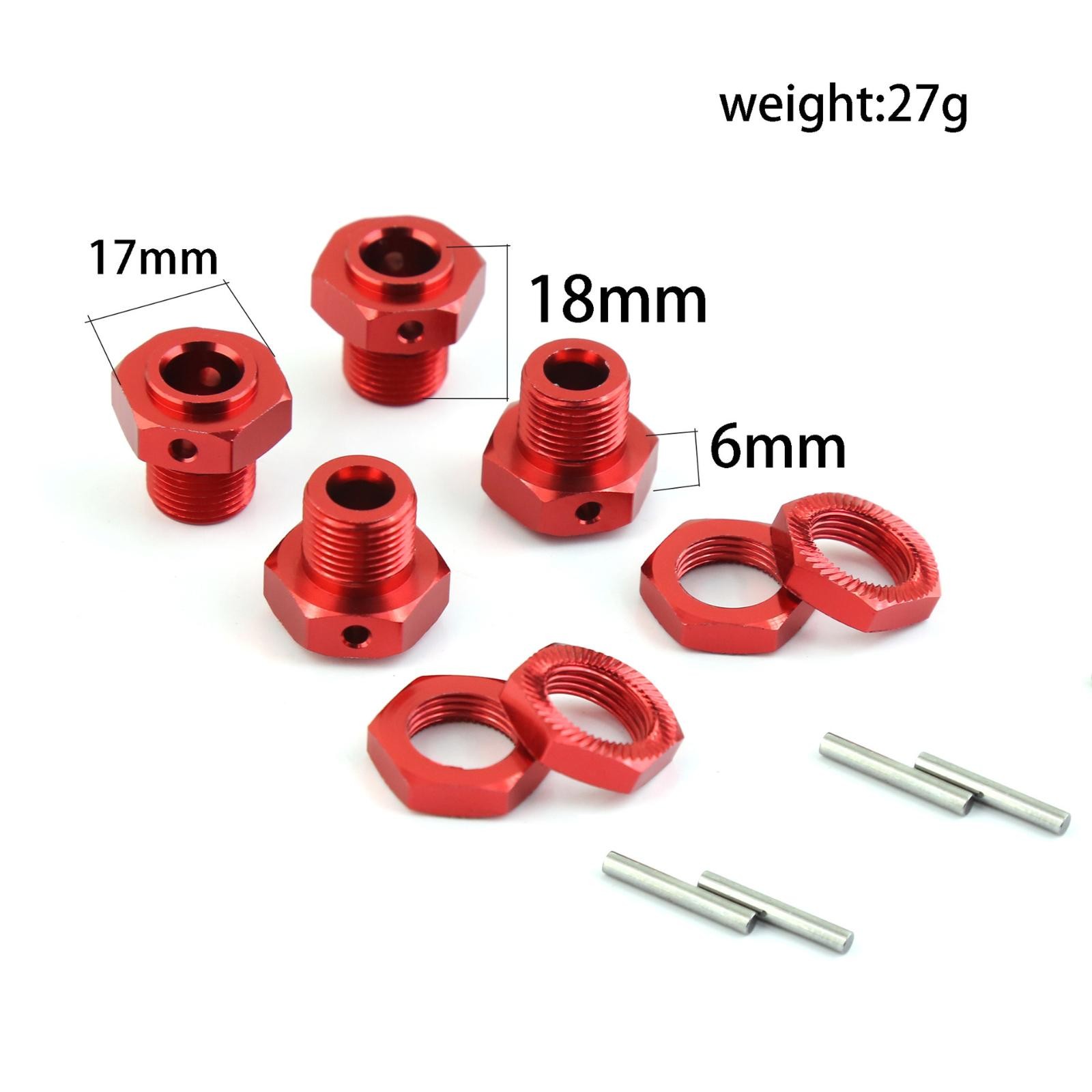 Aluminum 17mm Hexagonal Mount Adapter Kit for ARRMA 1/8 4s KRATON OUTCAST RC Car