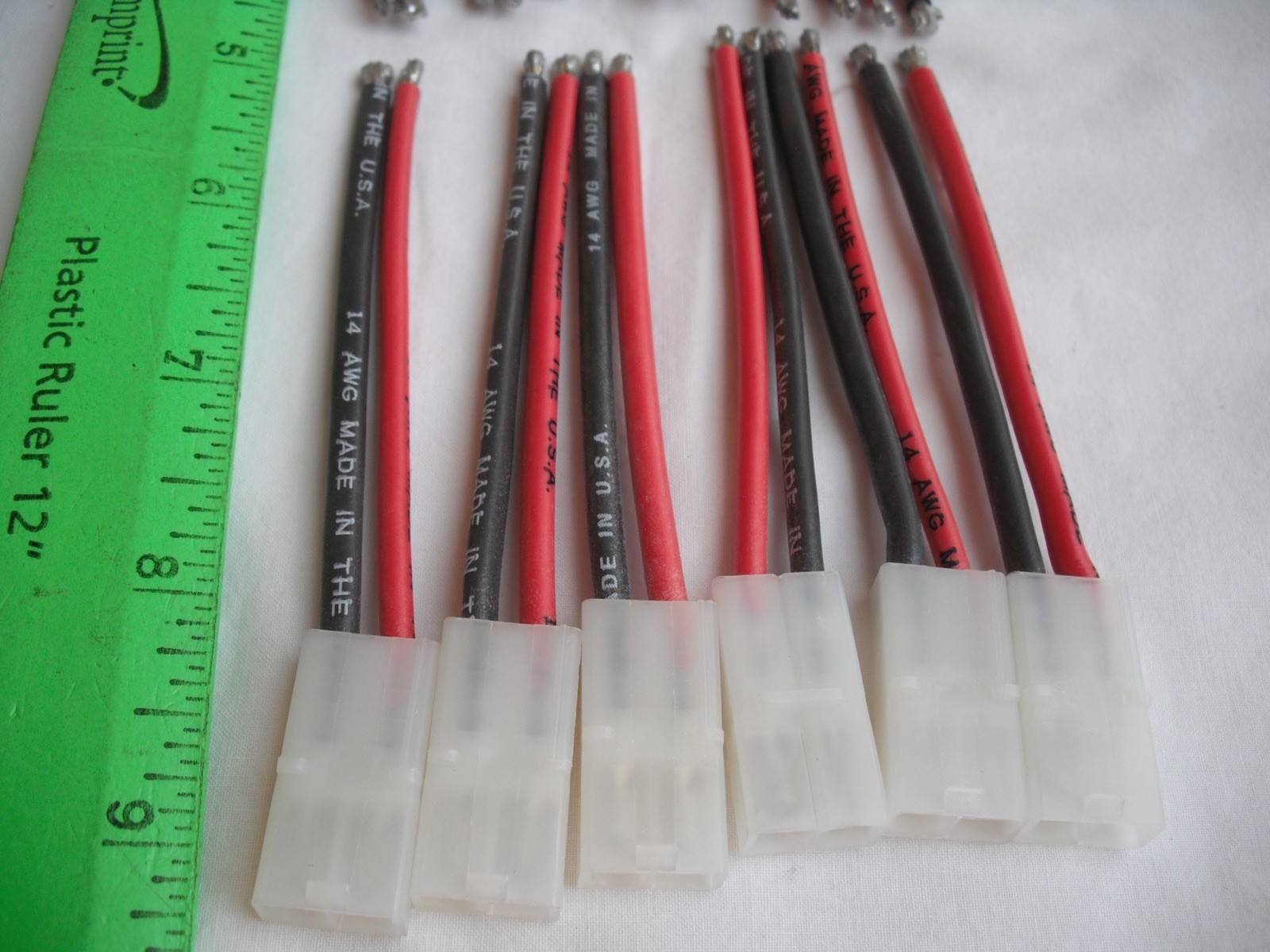 Lot of 12 Female Connector 14 AWG Cables Wires, RC R/C Plane Airplane Car Boat