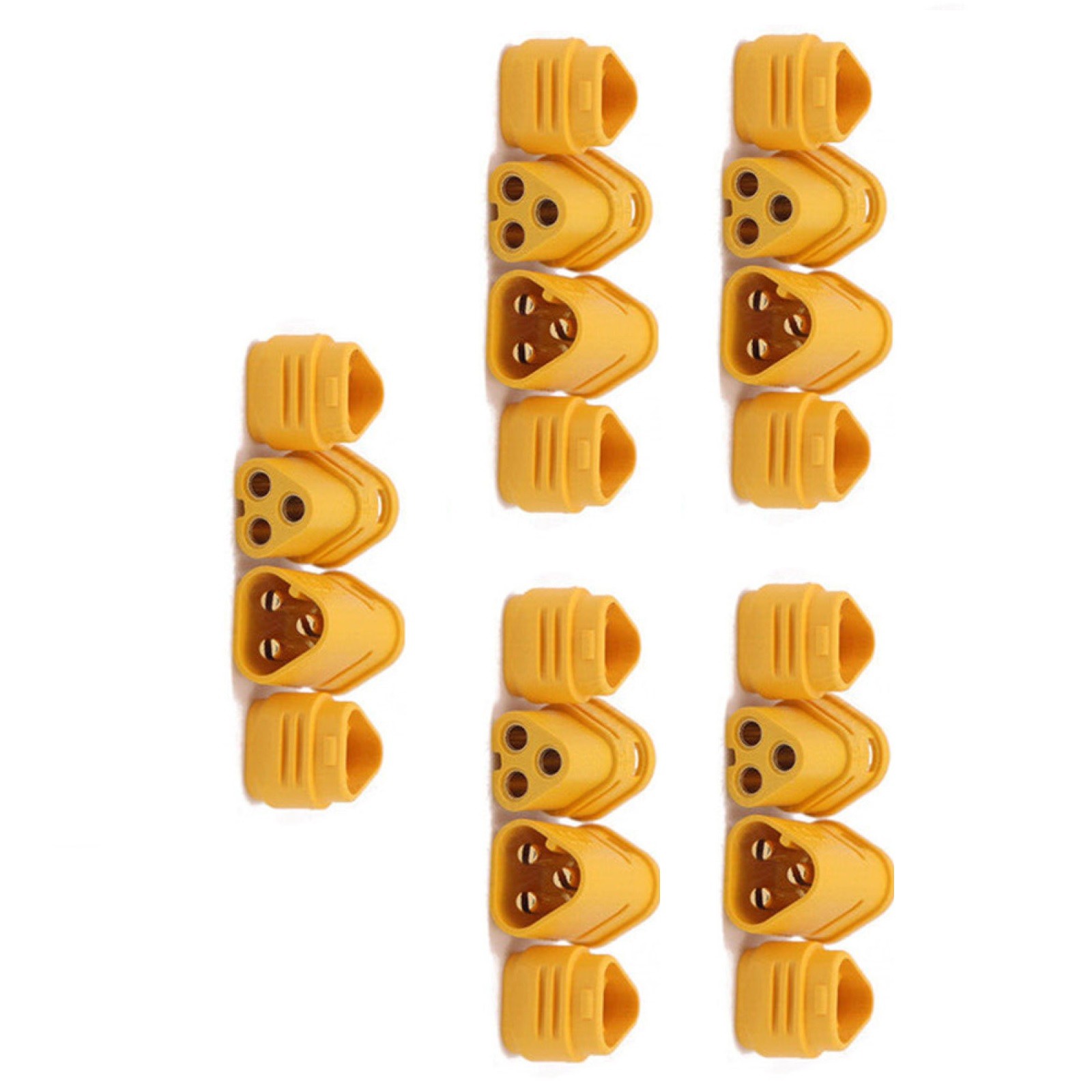 5Pair MT30 3-Pin Brass Gold Plated Plug Motor Multirotor Male Female Connecter