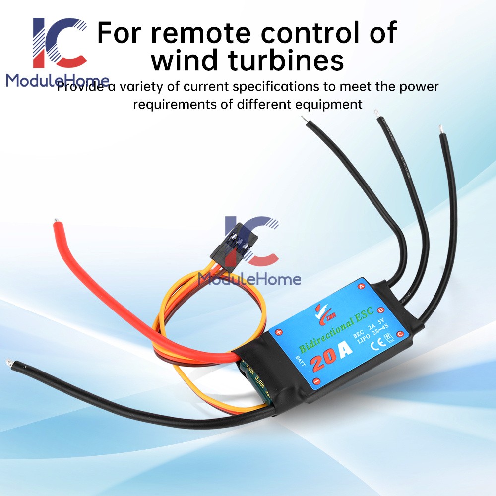 20A/30A/40A/50A Bidirectional Brushless ESC for Remote Control Ship Pneumatic