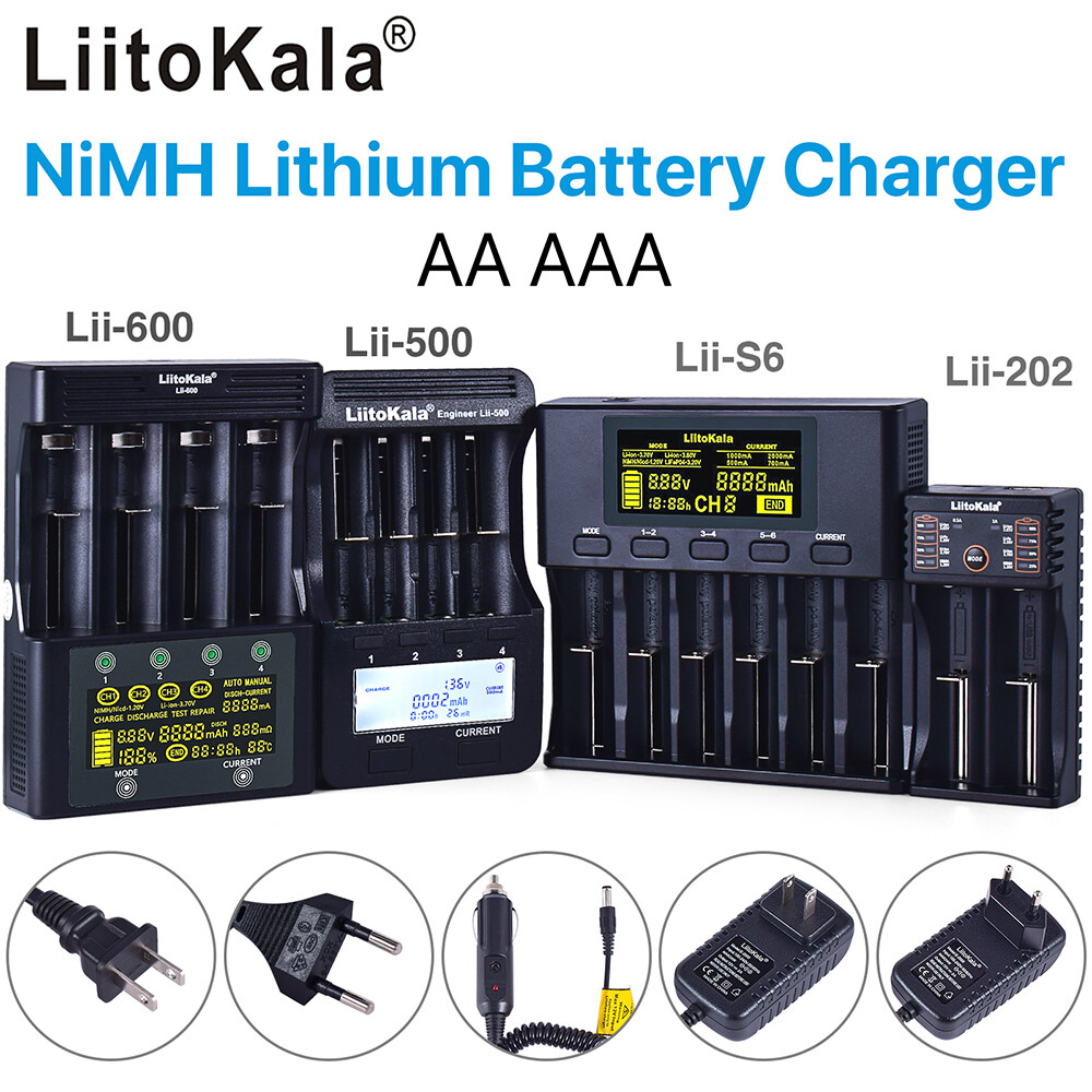Liitokala Smart Charger Tester LCD for Li-ion 18350 AA AAA NiMH Lithium Battery