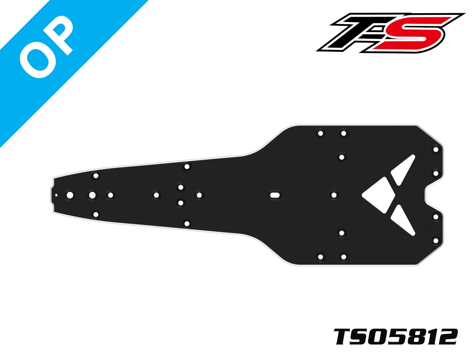 Team Saxo TS05812 Aluminum Main Chassis 2.0mm F1-180-V4 RC Car Touring Part