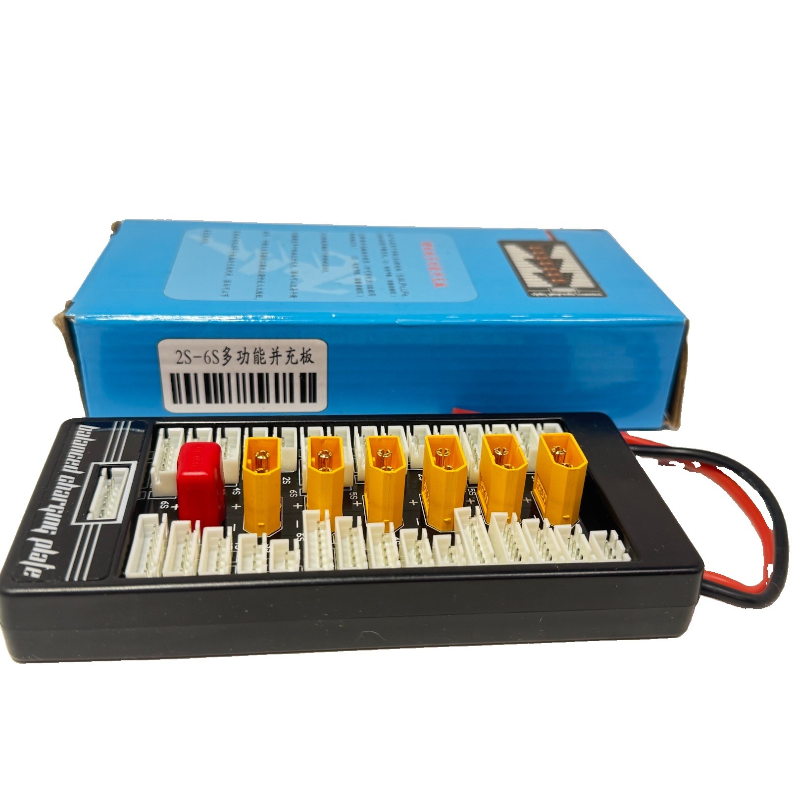 2-in-1 RC Lipo Battery Parallel Charging Board for 2S-6S, Supports 5 Packs XT60